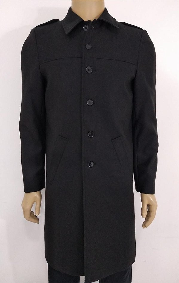 FAT730.01 SOBRETUDO LONGO LÃ FATIOTA PRETO