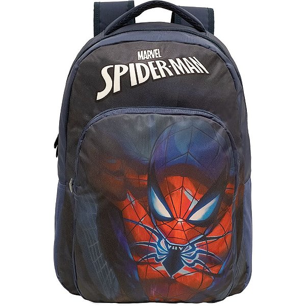 Bolsa Mochila Escolar Infantil Spider-Man 9814 02 Divisões Homem Aranha