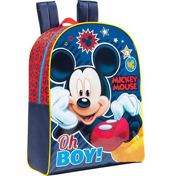 Mochila Bolsa Escolar Mickey Mouse Menino Infantil 9302