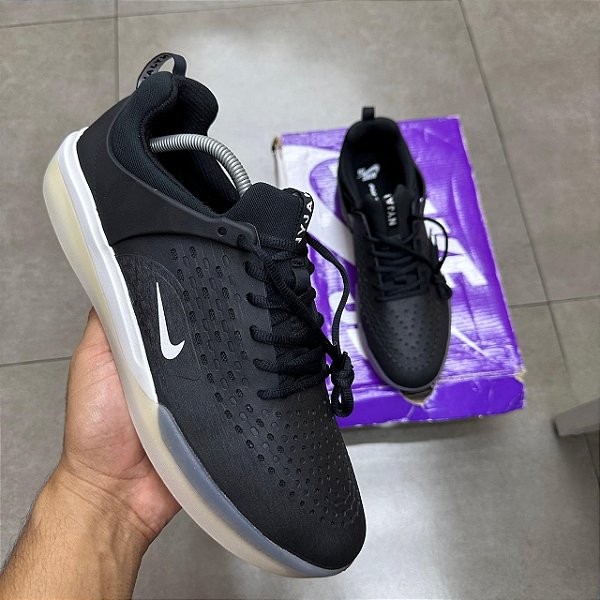TÊNIS NIKE SB NYJAH 3 BLACK/WHITE (COMPLETO)