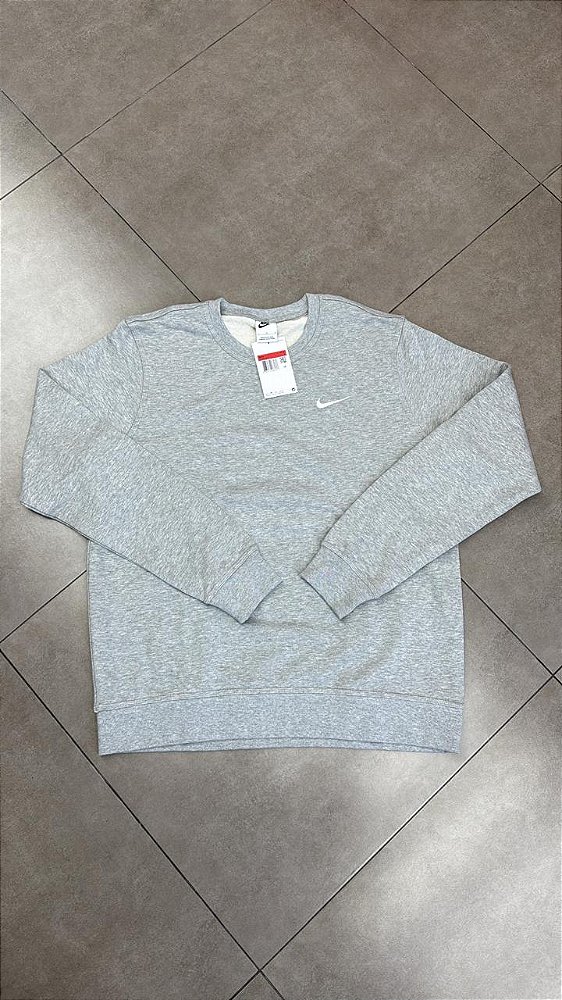 MOLETOM NIKE SPORTSWEAR CLUB FLEECE CREW DARK GREY HEATHER