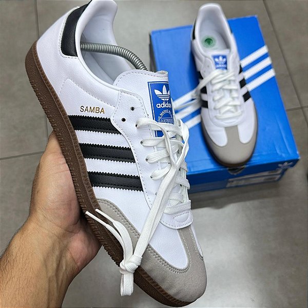 TÊNIS ADIDAS SAMBA VEGAN WHITE GUM (COMPLETO)