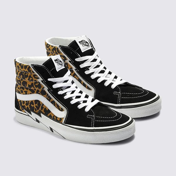 TÊNIS VANS SK8-HI LEOPARD BLACK TRUE WHITE (COMPLETO)