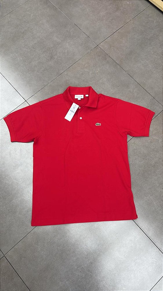 POLO LACOSTE CLASSIC FIT VERMELHA