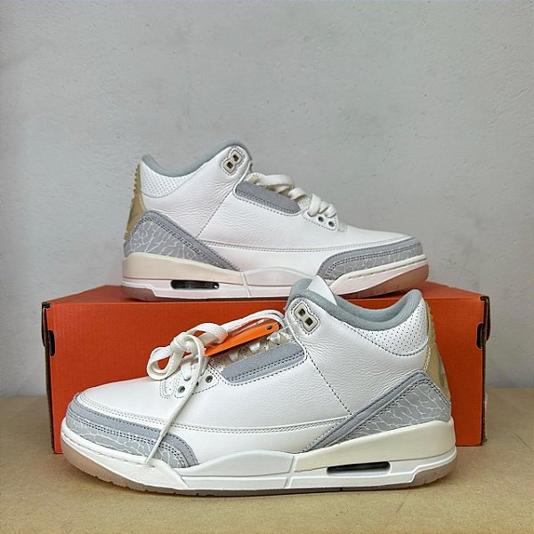 TÊNIS AIR JORDAN 3 CRAFT IVORY (COMPLETO) - mercadohype