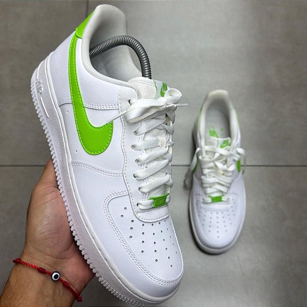 TÊNIS NIKE AIR FORCE 1 LOW WHITE ACTION GREEN (SEM CAIXA)