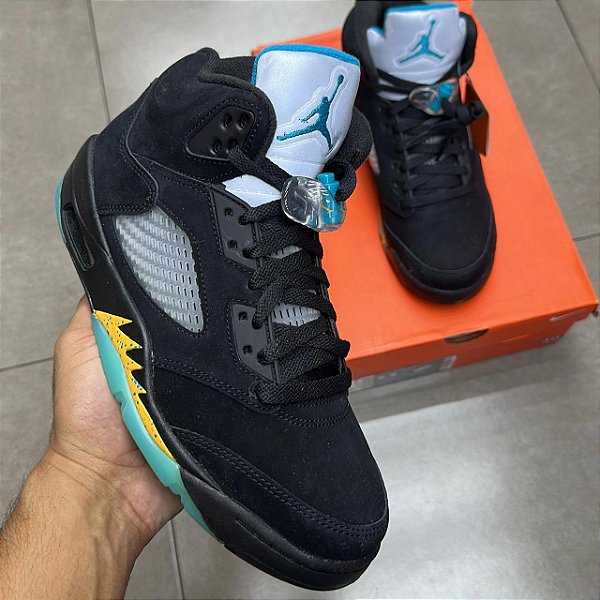 TÊNIS AIR JORDAN 5 AQUA (COMPLETO)