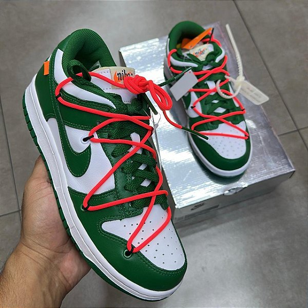 TÊNIS OFF-WHITE X NIKE DUNK PINE GREEN (COMPLETO)