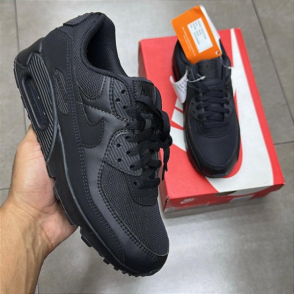 TÊNIS NIKE AIR MAX 90 RECRAFT TRIPLE BLACK (COMPLETO)