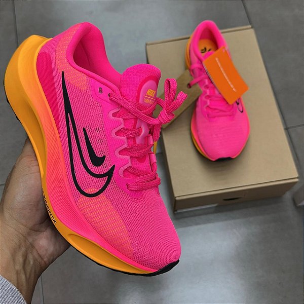 TÊNIS NIKE ZOOM FLY 5 HYPER PINK LASER ORANGE (COMPLETO)
