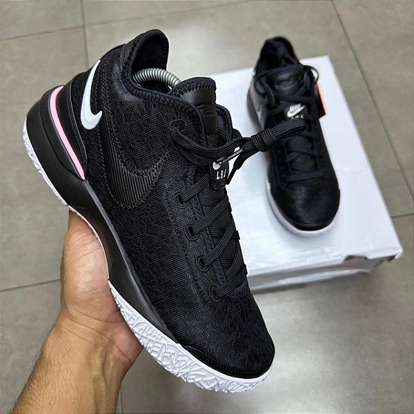 TÊNIS NIKE LEBRON NXXT GEN BLACK WHITE MEDIUM SOFT PINK (COMPLETO)