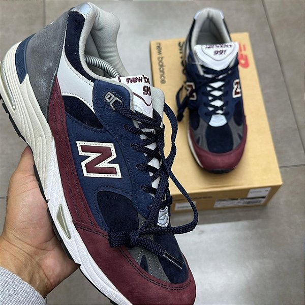 TÊNIS NEW BALANCE 991 NAVY BURGUNDY (COMPLETO)