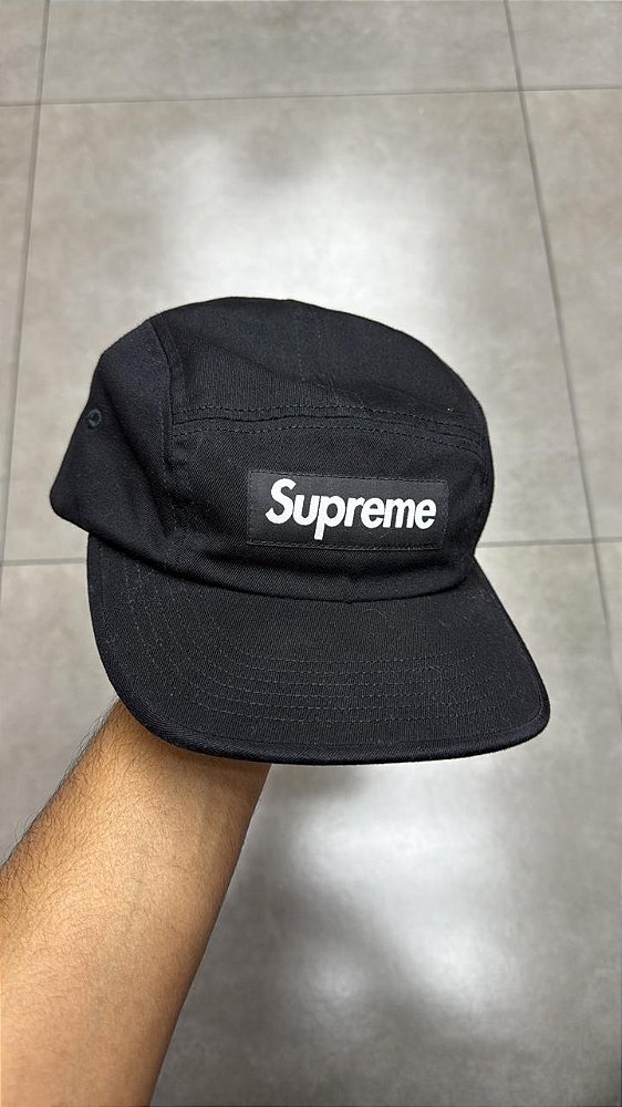 BONÉ SUPREME 5 PANEL BLACK