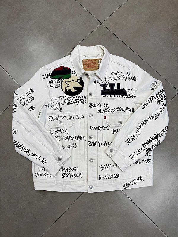 STÜSSY X OUR LEGACY X DENIM TEARS JAQUETA TTL DENIM WHITE