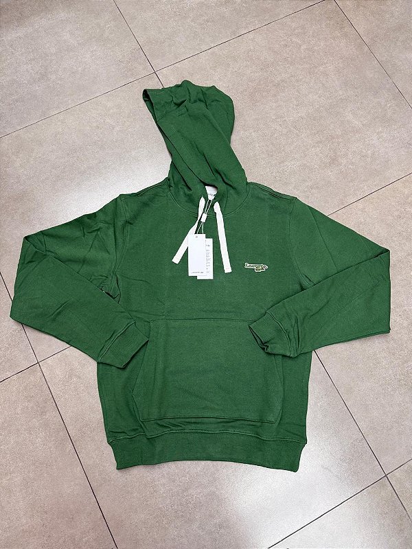 MOLETOM LACOSTE SCRIPT LOGO GREEN