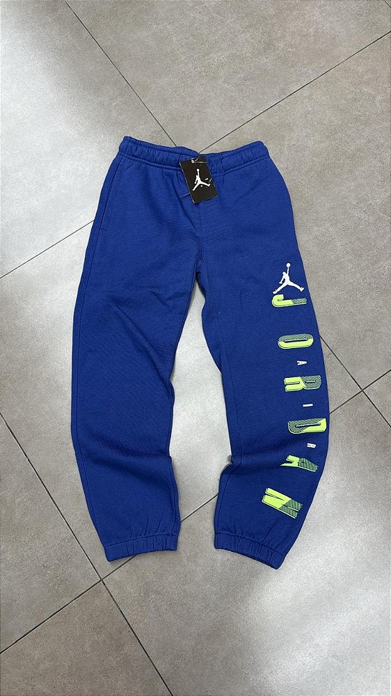 CALÇA NIKE AIR JORDAN BASELINE FRENCH TERRY RACER BLUE