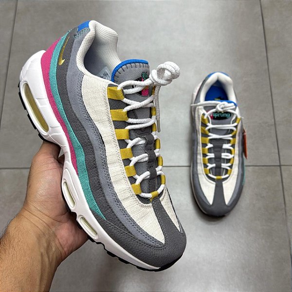 TÊNIS NIKE AIR MAX 95 AIR SPRUNG GREY AQUA PINK (SEM CAIXA)