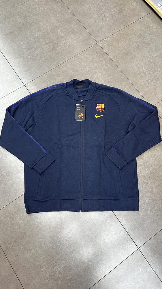 JAQUETA NIKE BARCELONA SOCCER FULL ZIP NAVY