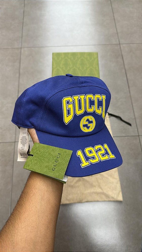 BONÉ GUCCI GG 1921 BASEBALL BLUE