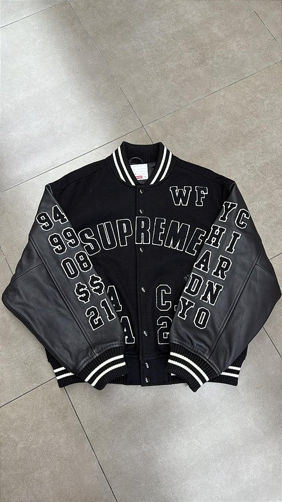 JAQUETA SUPREME PRAISES VARSITY BLACK