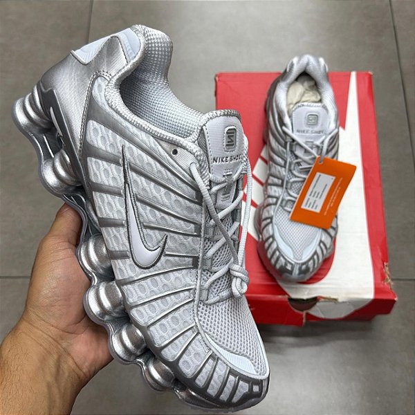 TÊNIS NIKE SHOX TL PURE PLATINUM CHROME (COMPLETO)