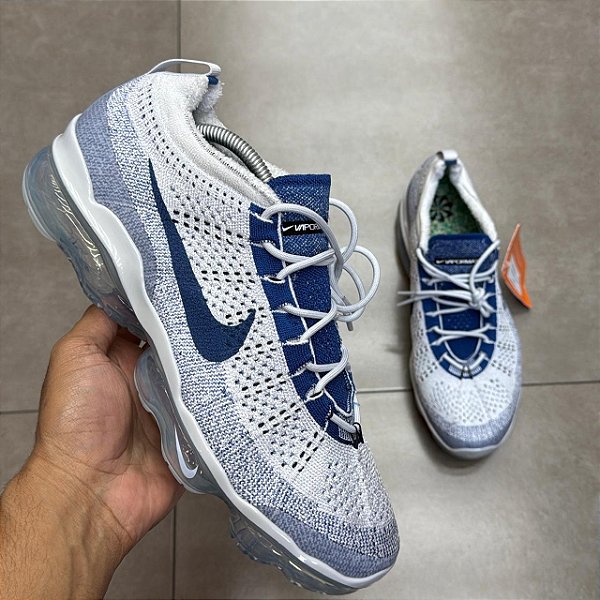 TÊNIS NIKE AIR VAPORMAX 2023 FLYKNIT PURE PLATINUM GLACIER BLUE (SEM CAIXA)