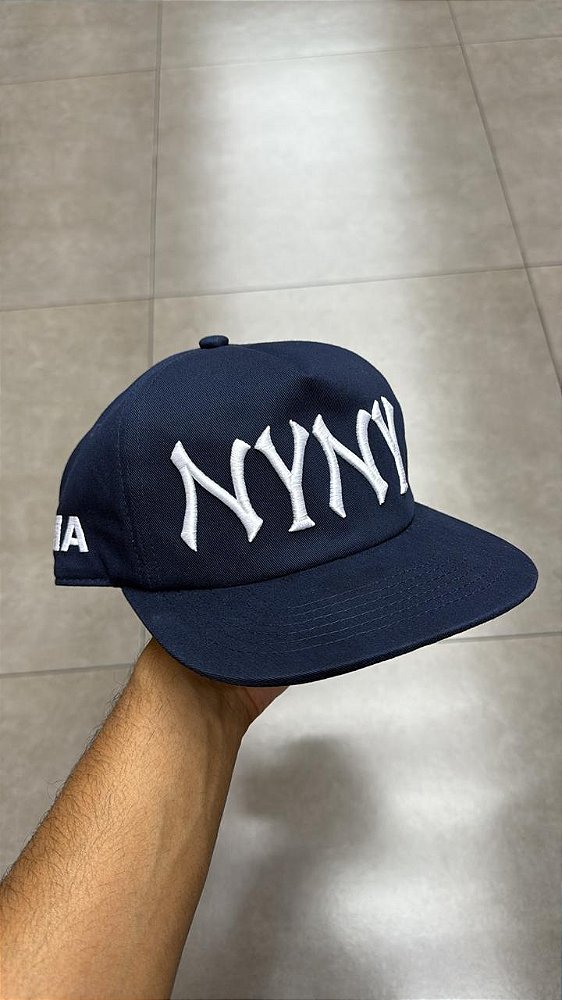 BONÉ OMA STUDIOS NY NY NAVY BLUE WHITE