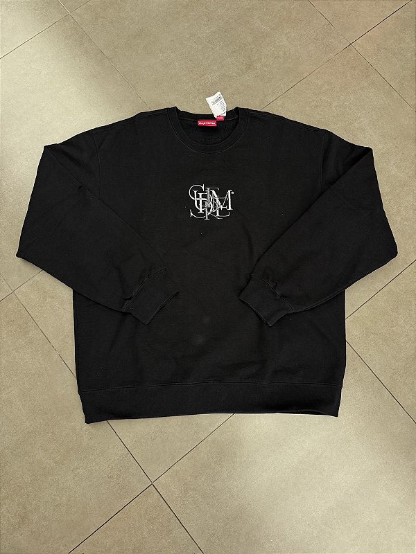 CREWNECK SUPREME OVERLAP BLACK SS22-W1