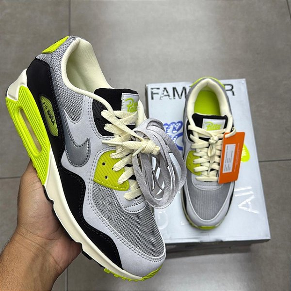 TÊNIS PATTA X NIKE AIR MAX 90 CYBER PARTICLE GREY (COMPLETO)