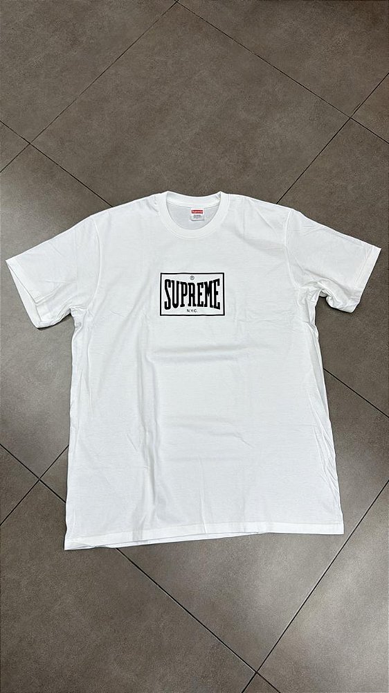 CAMISETA SUPREME WARM UP WHITE