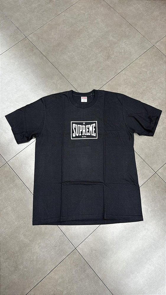 CAMISETA SUPREME WARM UP BLACK