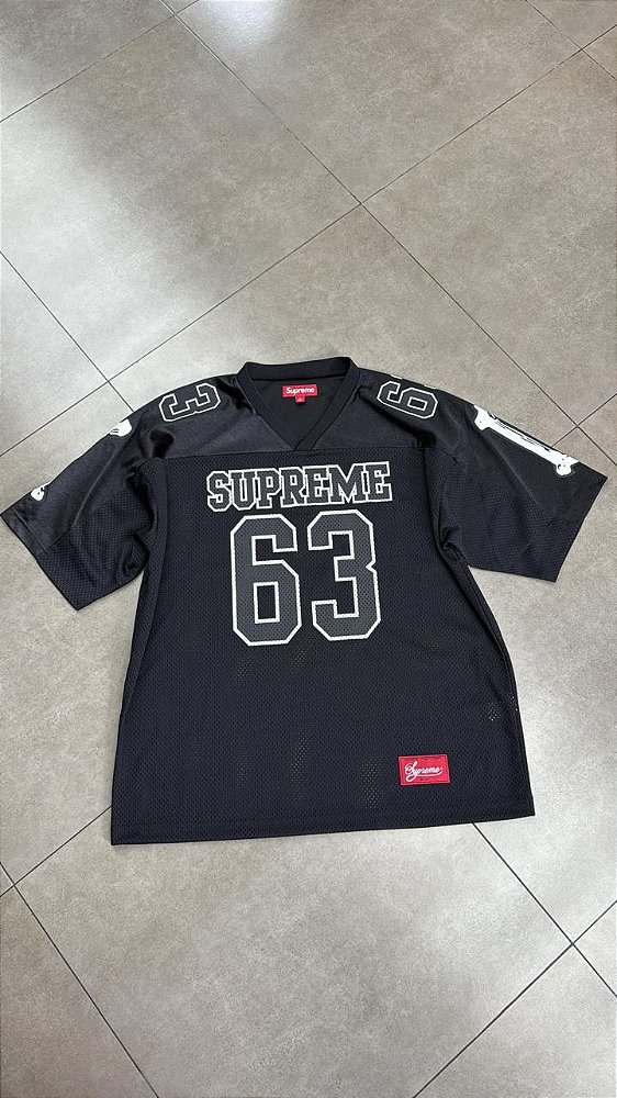CAMISETA SUPREME BONES FOOTBALL JERSEY BLACK FW25-W1