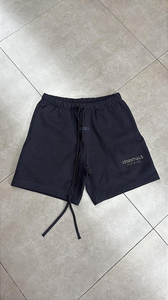SHORTS FEAR OF GOD ESSENTIALS CLASSIC FLEECE JET BLACK