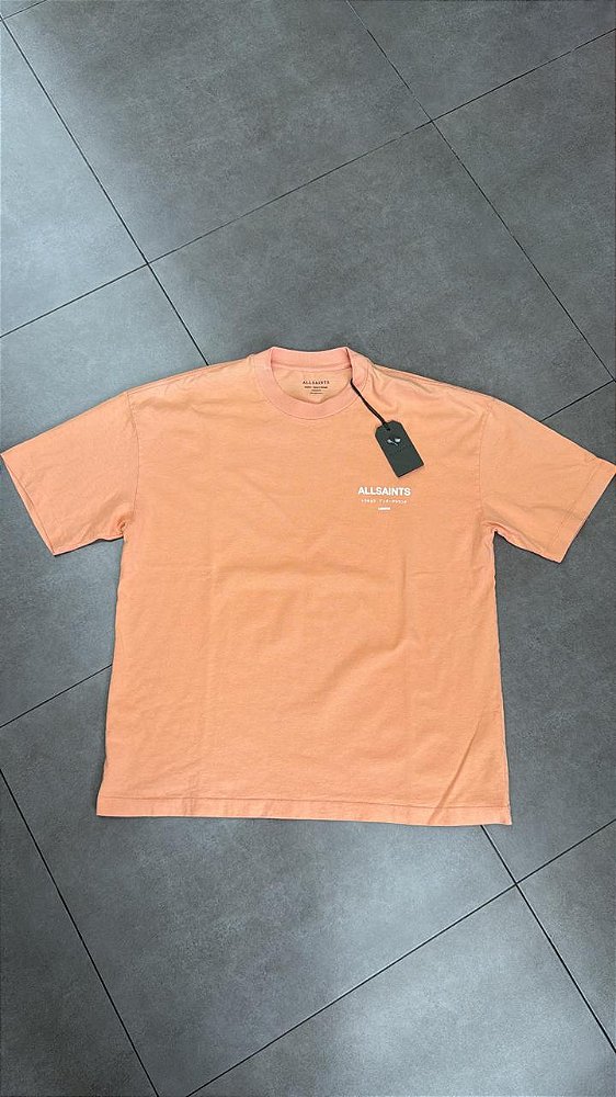 CAMISETA ALL SAINTS UNDERGROUND ORANGE CALA WHITE