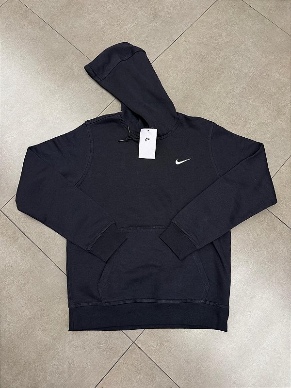 MOLETOM NIKE FLEECE SWOOSH LOGO BLACK