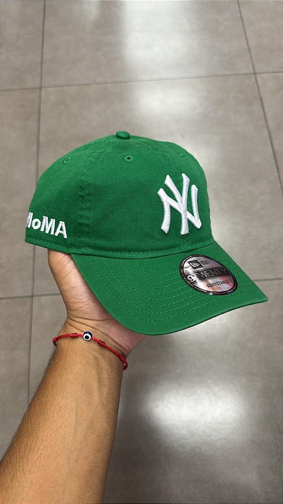 MOMA X NEW ERA BONÉ NY YANKEES ADJUSTABLE BASEBALL KELLY GREEN
