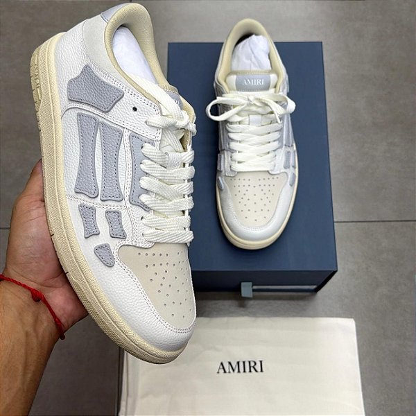 TÊNIS AMIRI SKEL TOP LOW GREY (COMPLETO)