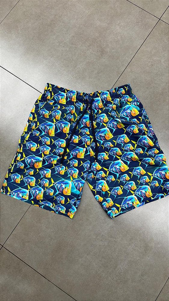 BERMUDA VILEBREQUIN MOOREA FISH PRINT NAVY