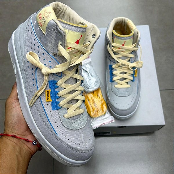TÊNIS UNION LA X AIR JORDAN 2 GREY FOG (COMPLETO)