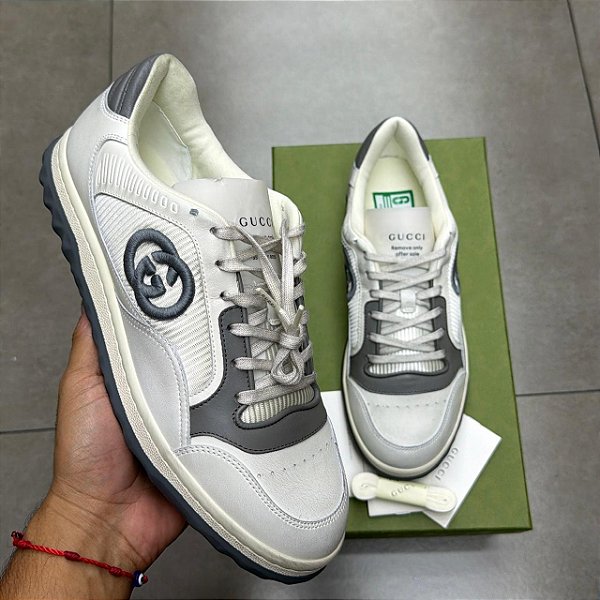 TÊNIS GUCCI MAC80 OFF-WHITE GREY (COMPLETO)