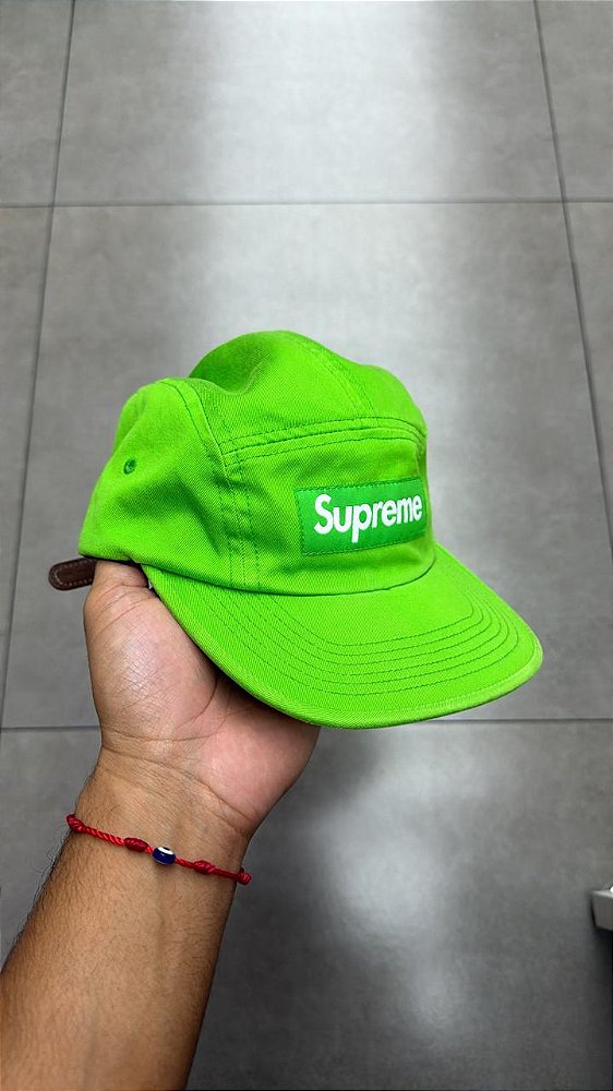 BONÉ SUPREME WASHED CHINO TWILL CAMP GREEN