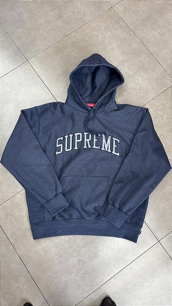 MOLETOM SUPREME GLITTER ARC HOODED NAVY SS23-W7