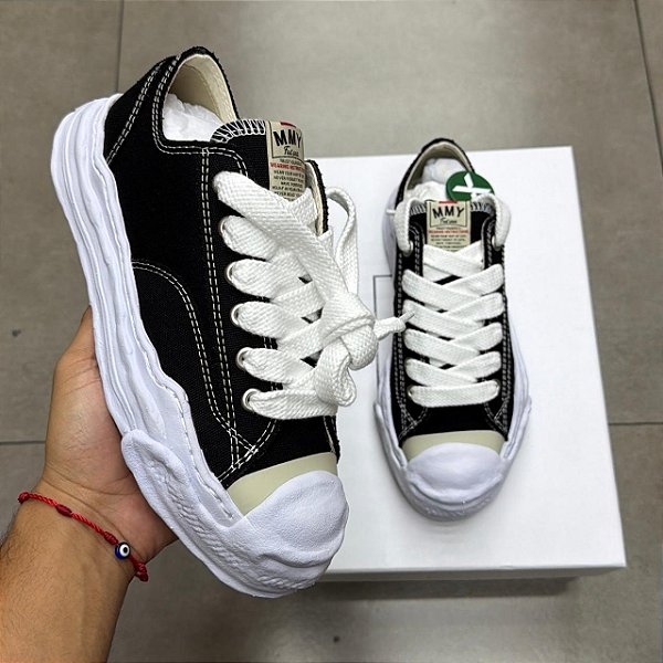 MIHARA YASUHIRO HANK OG SOLE CANVAS LOW BLACK (COMPLETO)
