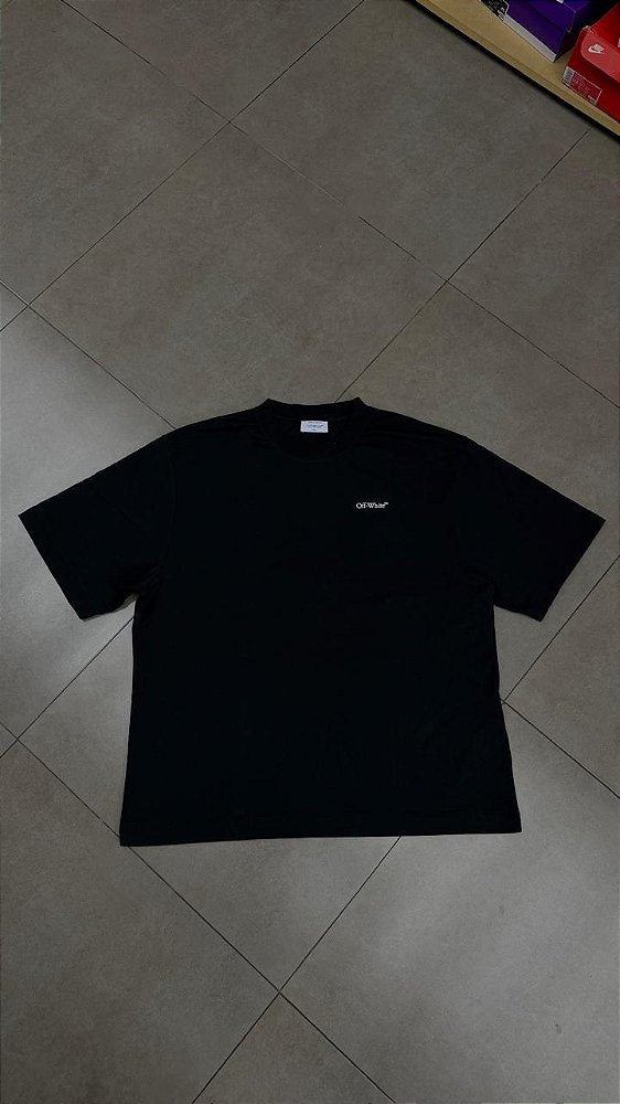 CAMISETA OFF-WHITE PRINTED COTTON JERSEY BLACK