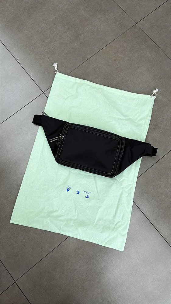 POCHETE OFF-WHITE BELT BAG ARROW TWILL BLACK