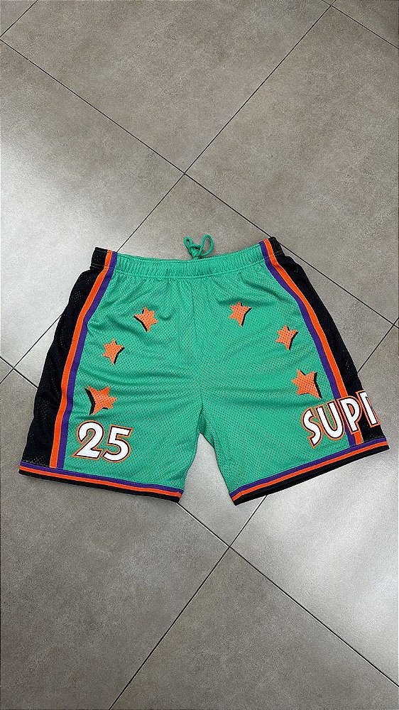 SHORT SUPREME ALL STAR BASKETBALL GREEN - mercadohype