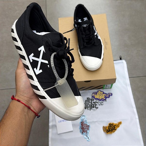 TÊNIS OFF-WHITE VULCANIZED UNDERCUT BLACK WHITE (COMPLETO)