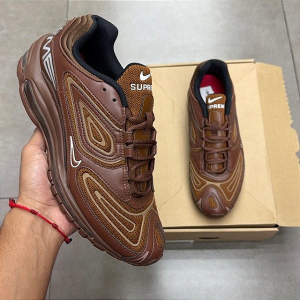 TÊNIS SUPREME X NIKE AIR MAX 98 TL SP FAUNA BROWN (COMPLETO)