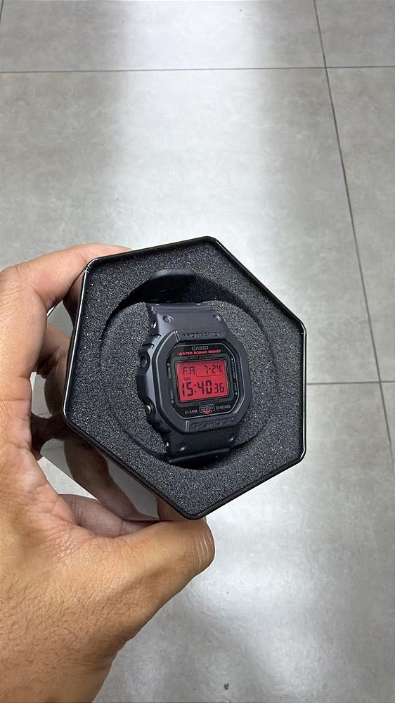 RELÓGIO CASIO G-SHOCK DW BLACK BOLD RED 42 MM