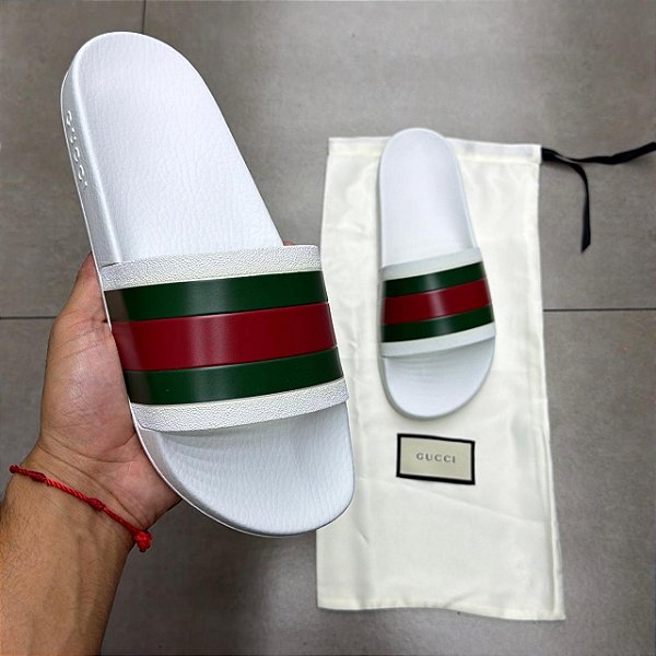 GUCCI SLIDE PURSUIT POOL WHITE (SEM CAIXA)